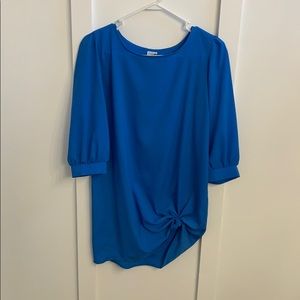 Tied blouse with button detailing